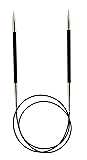 KnitPro 40 cm x 2.5 mm Karbonz Fixed Circular Needles, Black and Silver