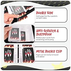 Card Binder 4-Pockets, 400 Pockets Card Holder with
