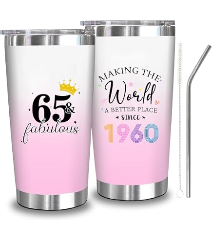 65th Birthday Gift For Women - 1959 Themed Insulated Stainless Steel Tumbler For Mom, Grandma (20oz) - View #9