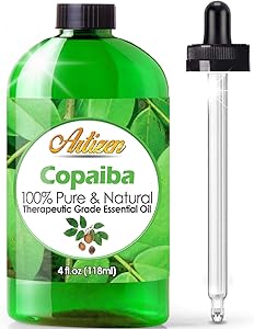 Artizen Copaiba Essential Oil (100% Pure & Natural - Undiluted) Therapeutic Grade - Huge 4oz Bottle - Perfect for Aromatherapy, Relaxation, Skin Therapy & More!
