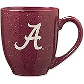 Rico Industries NCAA 16 oz Team Color Laser Engraved Speckled Ceramic Coffee Mug (A & B Schools)