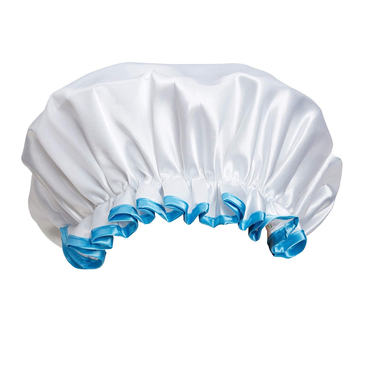 Bodylife Shower Cap Reusable Bath Cap Dual layered Waterproof Extra Large white 35cm