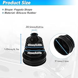 ACROPIX 2pcs CV Joint Boot with 4 Stainless Steel