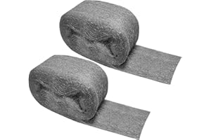 KUWSEIY 2 Pack Steel Wool for Mice Control, 3" x10 Ft Hole Filler, Gap Blocker, Barrier, Protect Against Animals in Holes Holes, Wall, Pipeline, Vents for Garden, House, Garage