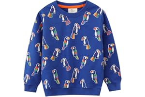 SUZEL Toddler Girl's Boy's Sweatshirt Casual Cotton Long Sleeve Crewneck Pullover Shirts Tops