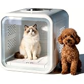 Blisspire Cat Dryer Box Pet Dryer Small Dog, Petting Window for Small Pets | Hands-free Pet Hair Drying Box For Cats Up to 24lbs / 11kg &amp; Small Dogs Under 13lbs / 6kg, Ultra-quiet Motor 35-40dB, 1200W
