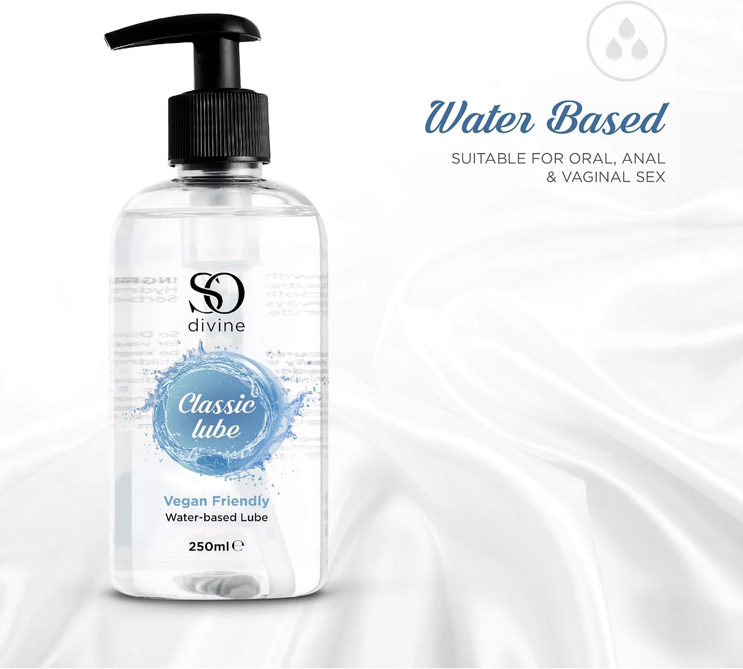 So Divine Water-Based Lubricant, 250ml- Vegan Body Safe Formula - Image 5