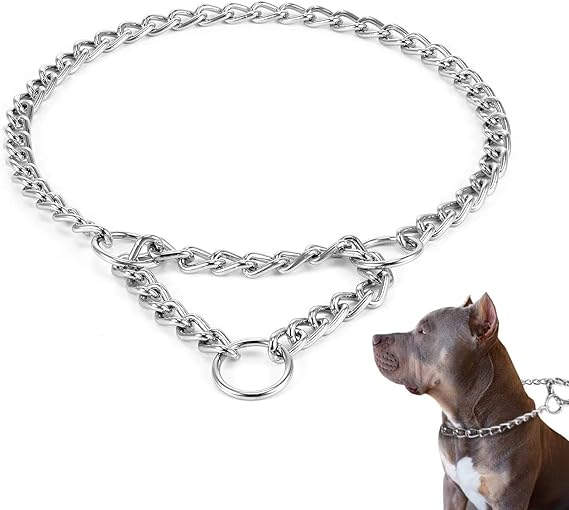 Choke Chain for Dogs Martingale Collar Strong Half Check Dog Choker