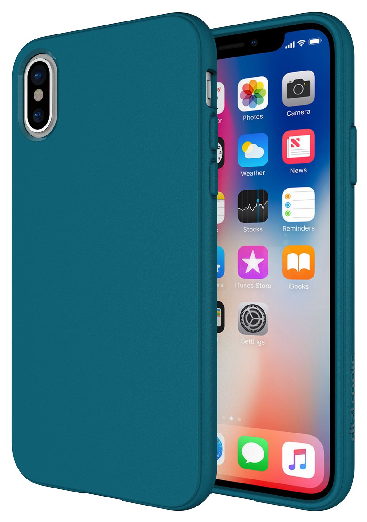 iPhone X/XS Case, Diztronic Full Matte Soft Touch Slim-Fit Flexible TPU Case for Apple iPhone X/XS (Teal Blue)