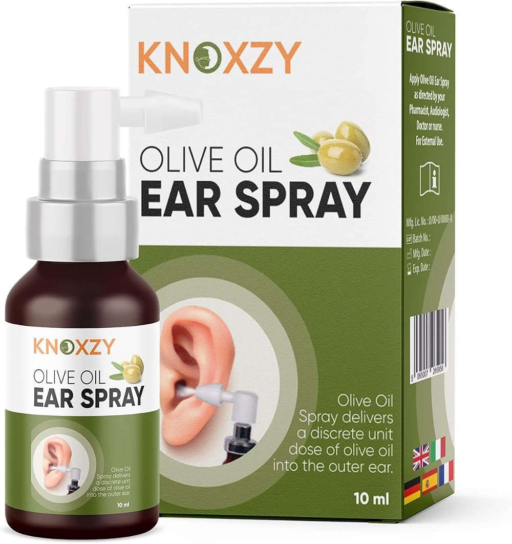 Knoxzy Olive Oil Ear Spray 10 ml x 2 Natural Wax Remover & Ear Care