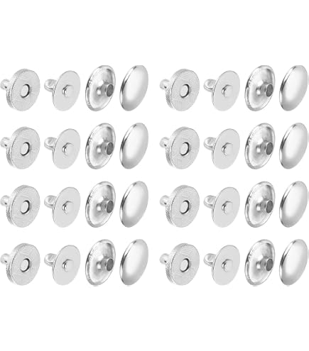 10 Sets Metal Magnetic Snap Fasteners Clasps Buttons - Handbag Purse Wallet Craft Bags Parts Mini Blossom Adsorption Buckle I.164768074