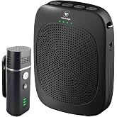 SANMIC 15W Voice Amplifier with Wireless Lapel Microphone | Portable Bluetooth PA Speaker, Long Battery 2600mAh,12‑15H Runtime,Microphone with Speaker for Teachers,Tour Guides,Fitness