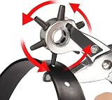DEKTON Revolving Punch Pliers Heavy Duty Hole Punch Tool 6 Sizes Ergonomic view 7