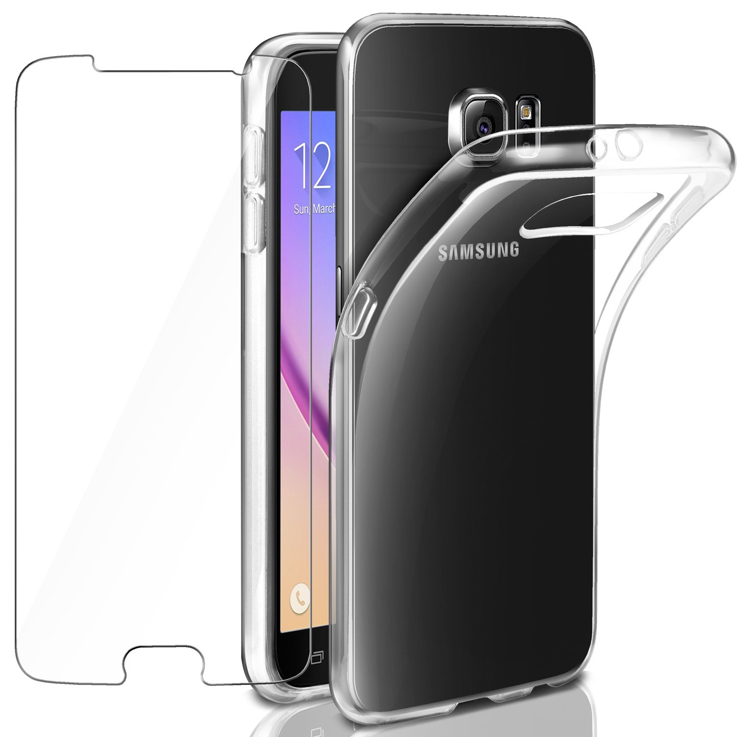 Dünnes Edle Kunstleder PU Hülle Galaxy s6 Braun main image 0