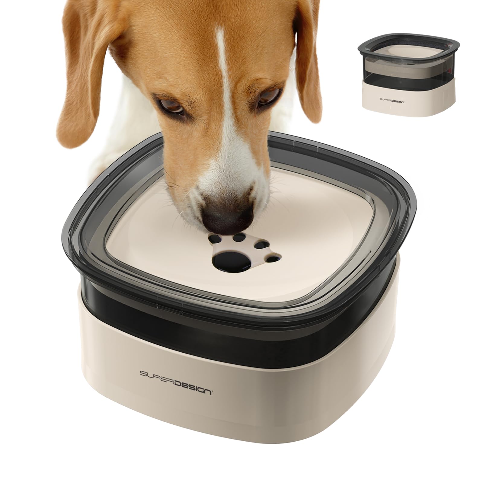 Photo 1 of Dog Water Bowl No Spill, 70oz/2L Large Capacity Bowls for Dogs and Cats, No Drip Pet Slow Water Feeder Pet Water Dispenser, Slow Drinking Dog Water Bowl for Messy Drinkers