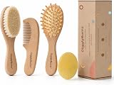 GigglyBums Baby Hair Brush and Comb Set 4 Piece Newborn Grooming Kit view 1