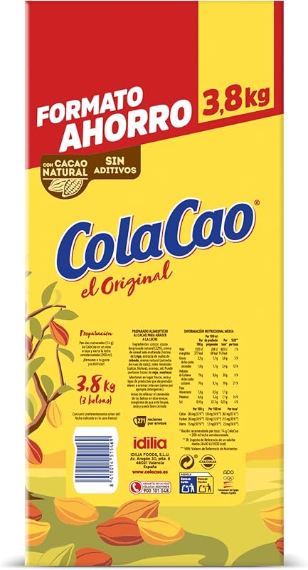 Cacau Original, Natural, Solúvel Sem Aditivos, Formato de Poupança, com Cacau Natural, 3,8kg