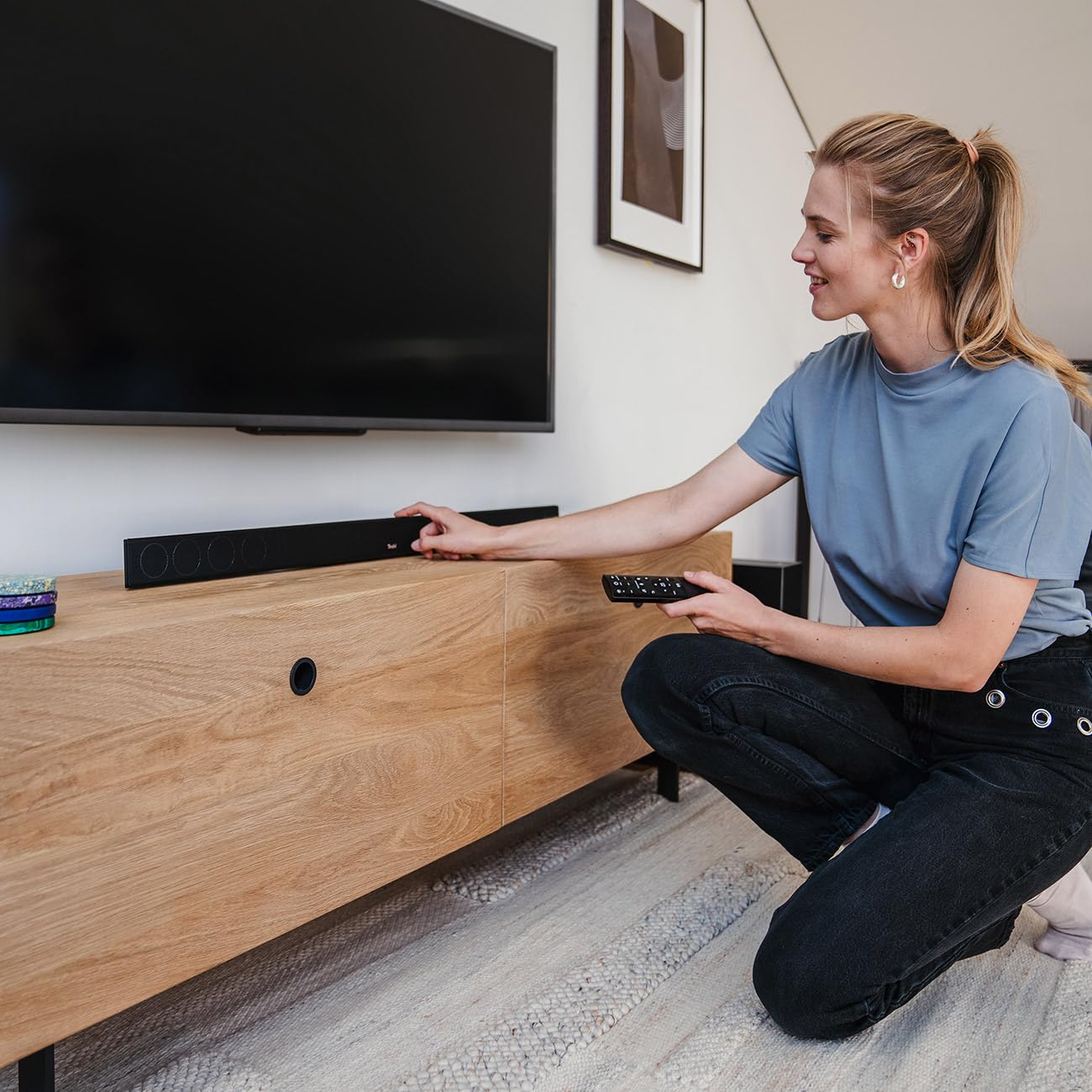 Teufel CINEBAR 11 Mk4-2.1 Dolby Atmos Soundbar mit kabellosem Platzsparender Subwoofer, Bluetooth, HDMI 3D ARC CEC, 4K Pass Through, Touch Panel - schwarz 7