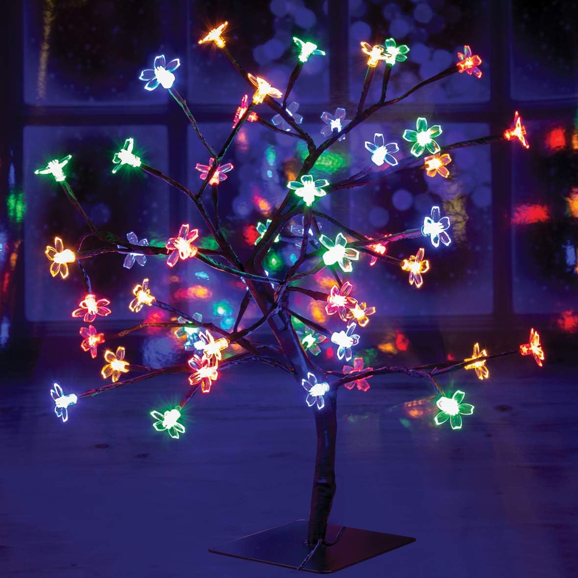 The Christmas Workshop 76430 45cm Blossom Tree / 48 Multi-Coloured Lights/Energy Efficient LEDs/Mains Operated/Steady On Light Pattern - Image 3