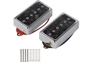 Yibuy Black Pearl P90 Single Coil Bridge & Neck Pickups Set for Electric Guitar Parts