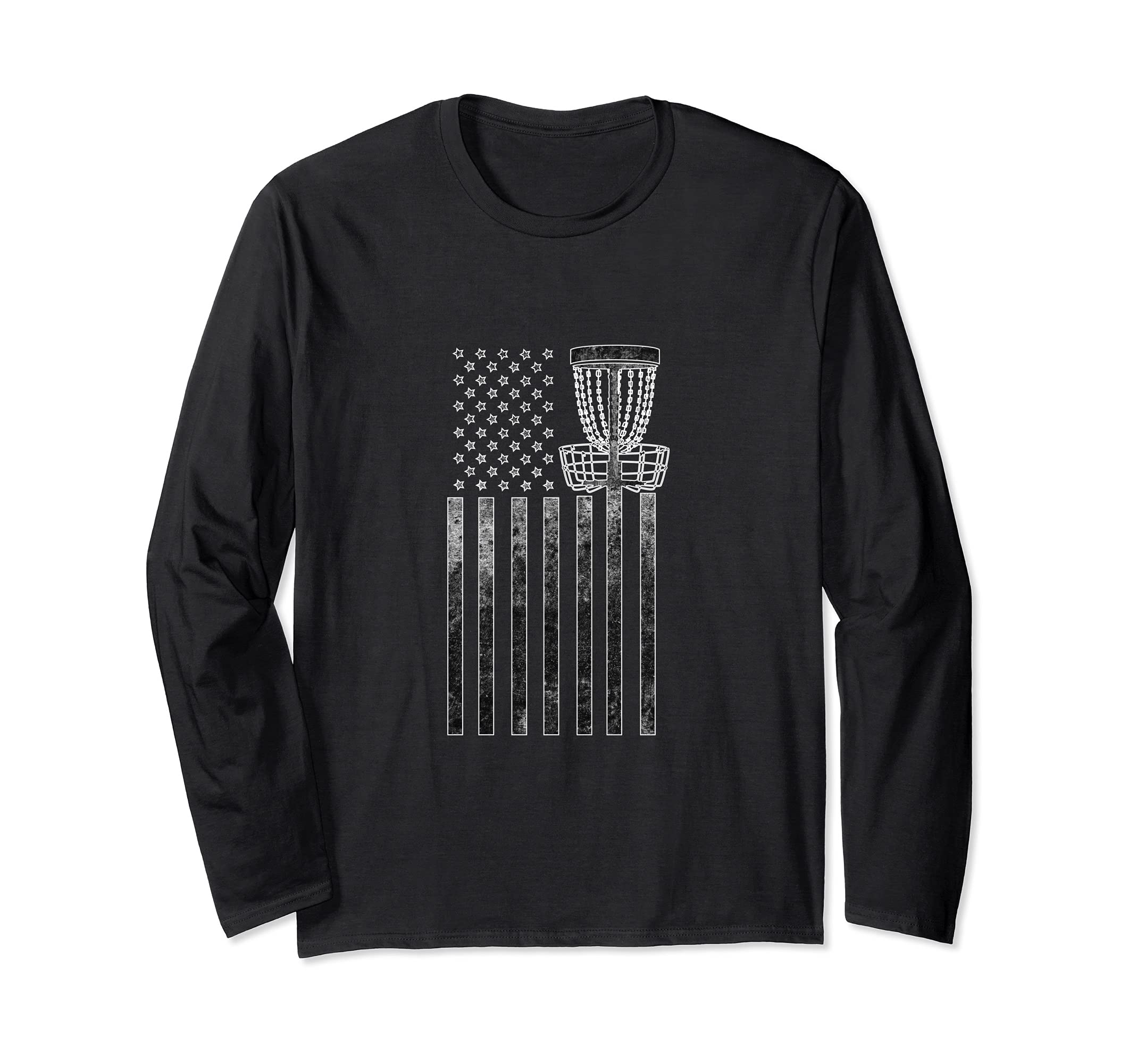 Disc Golf American Flag For Player And Team Long Sleeve T-Shirt