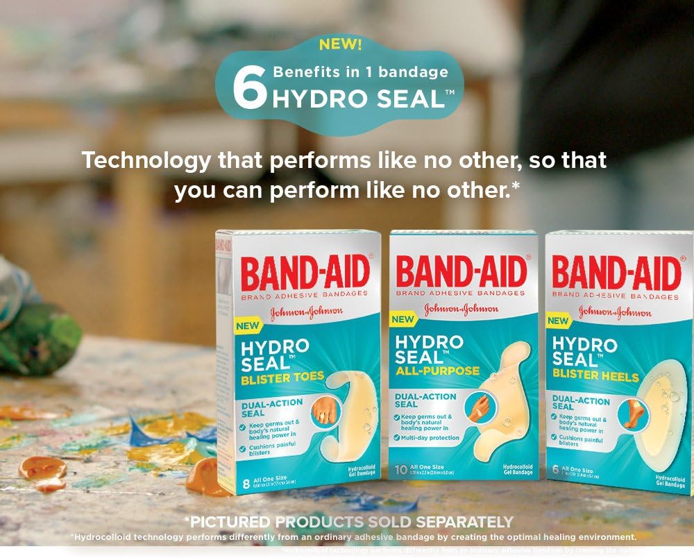 Band-Aid Brand Hydro Seal Extra Large Waterproof Adhesive Bandages for Wound Care and Blisters, 3 ct: Health & Personal Care