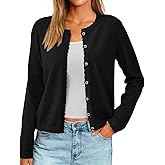 PRETTYGARDEN Long Sleeve Cardigan Sweaters for Women Lightweight Scalloped Ribbed Knit Sweater Women Spring Clothes 2026