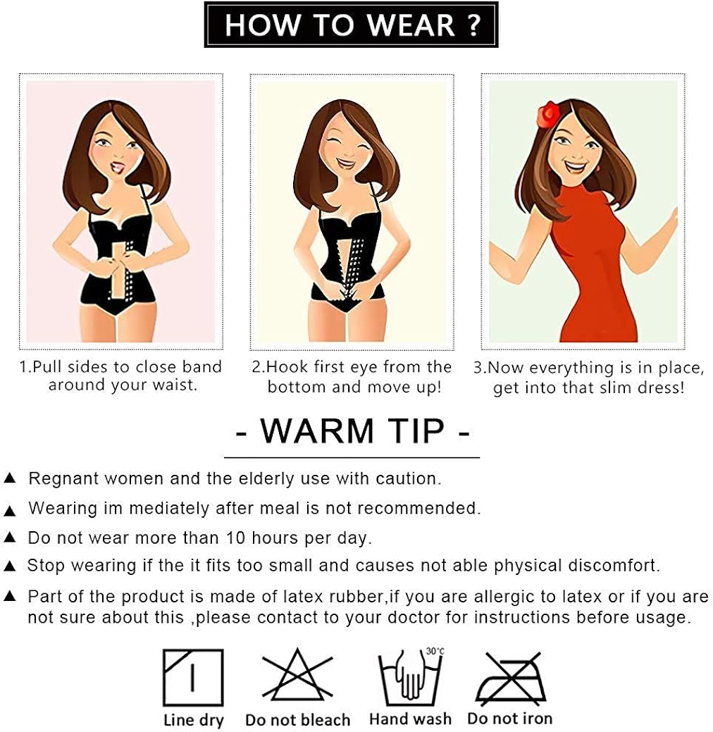 YIANNA Women's Underbust Latex Sport Girdle Waist Trainer Corsets Hourglass Body Shaper at  Women’s Clothing store