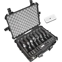 Case Club 5-Pistol Waterproof Case - Pre-Cut Foam With Silica Gel For Gun Storage