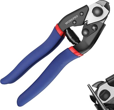 WORKPRO Wire Rope Cutter 190 mm Cr-V Steel Cable Cutter Tool