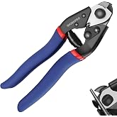 WORKPRO Cable Cutter, 7-1/2 Inch Heavy Duty Wire Rope Cutter | Chrome Vanadium Steel, Safety Lock, Non-Slip Handle for Hard Wire Ropes, Steel Wires and Aircraft Cables
