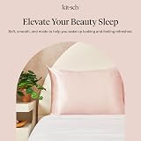 Kitsch Satin Pillowcase with Zipper, Blush, Queen Size, Machine Washable view 9