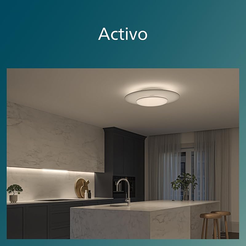 Plafón LED de Techo Garnet, 30W, 3100 Lúmens, Luz Blanca Cálida 2700k con tecnología SceneSwitch, Negro