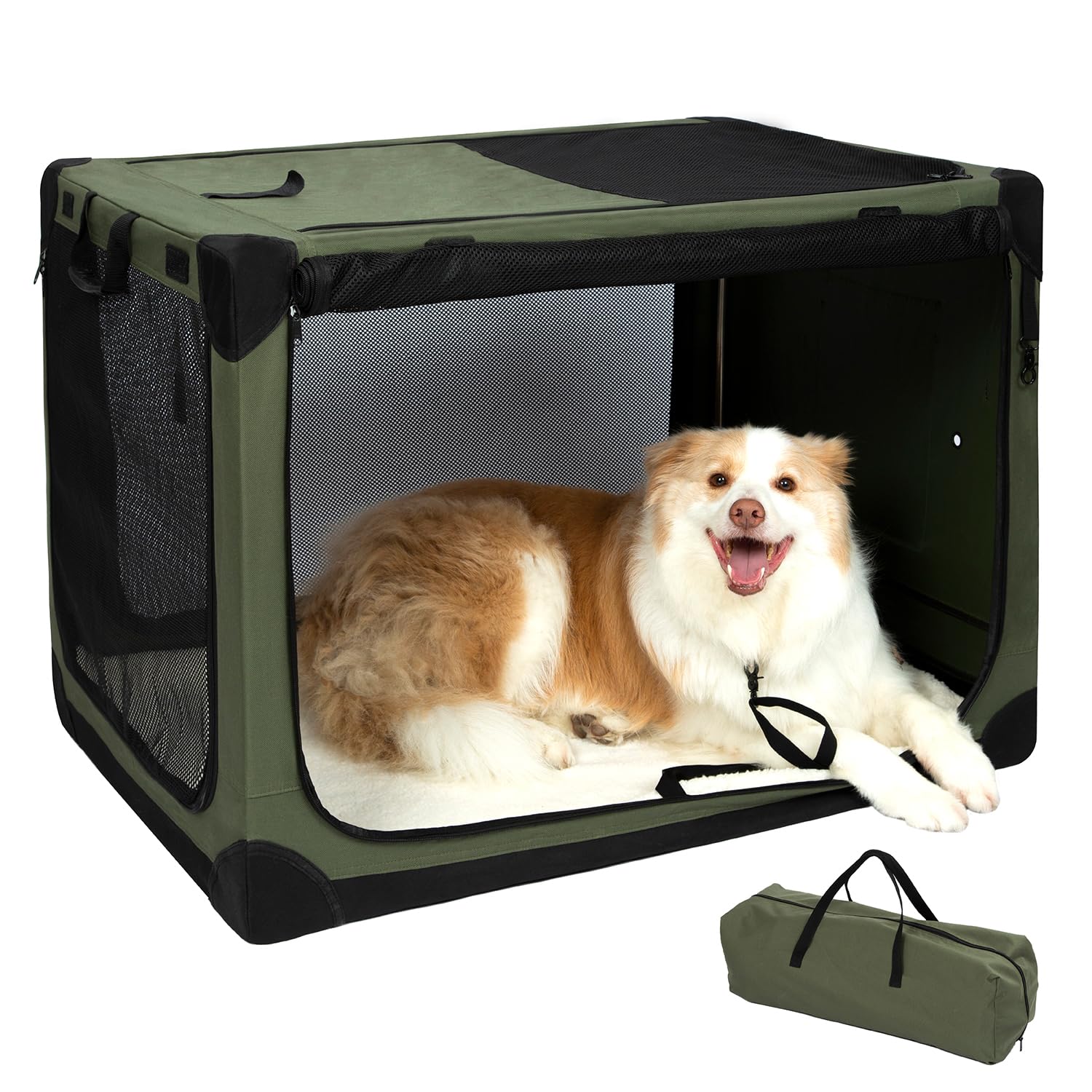 Pettycare 36 Inch Stainless Steel Collapsible Dog Crates for Large Dogs ...