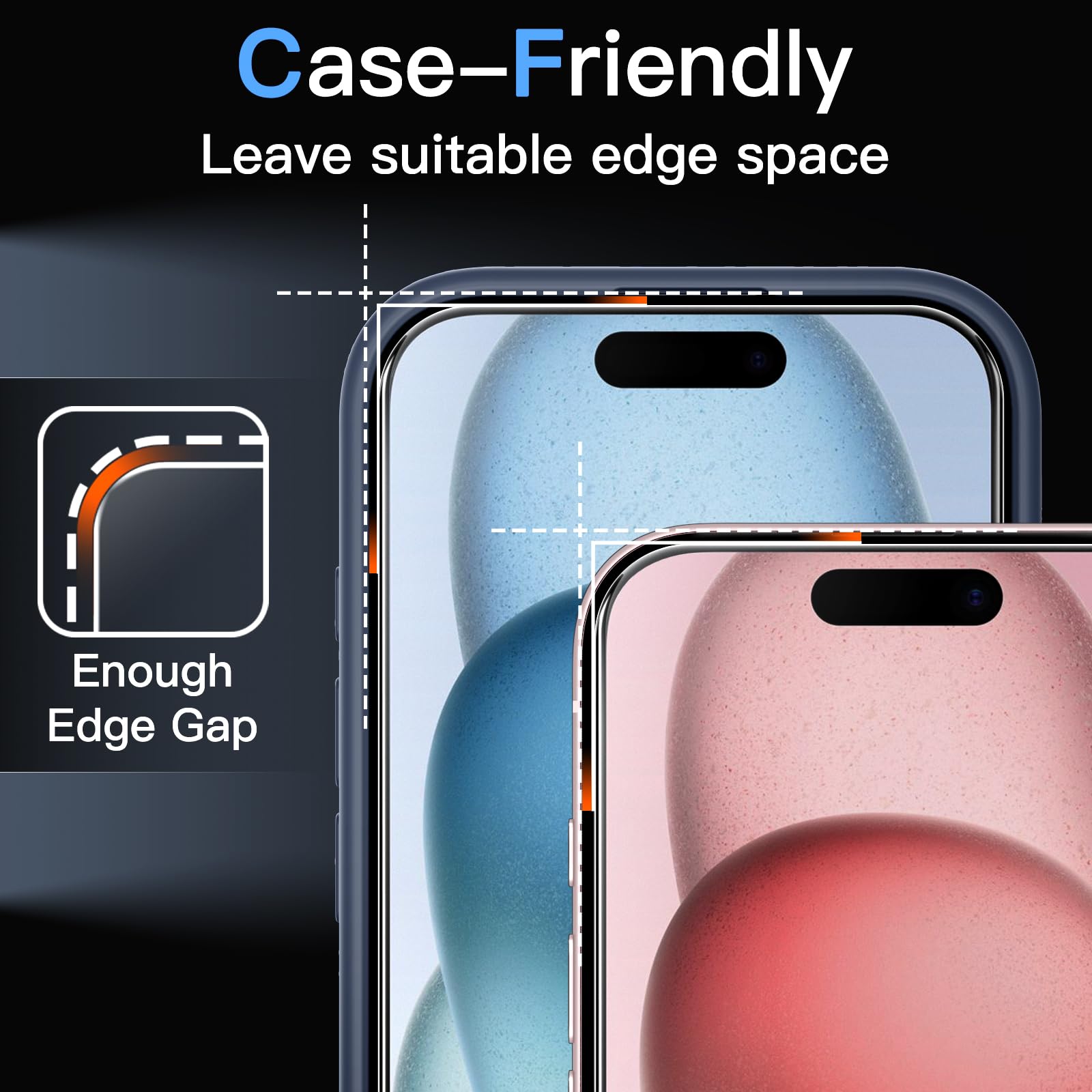 Matte Screen Protector for iPhone 15 / 15 Plus / 15 Pro / 15 Pro Max, 2-Pack