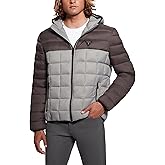 GUESS mens Jacob Quilted Pack Hooded Jacket