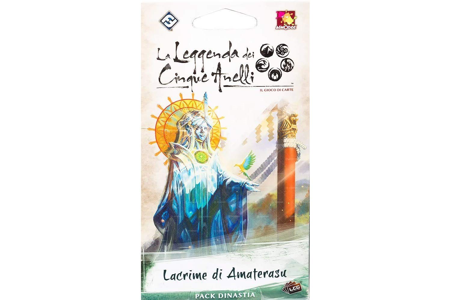 Asmodee Italia-La Legenda dei Cinque Relli LCG espanzione Tacrime di Amaterasu Living Card Game, Color, 9106