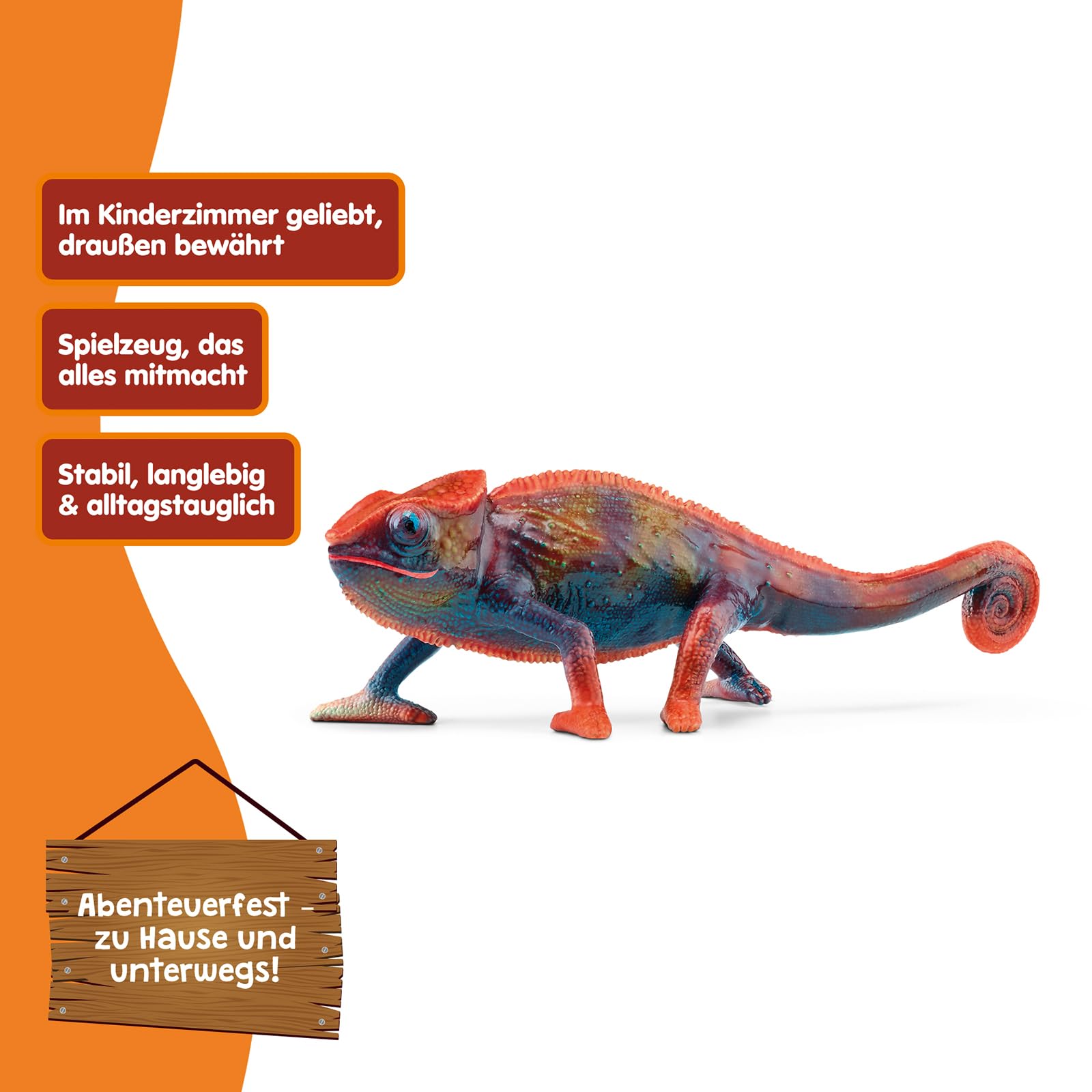 SCHLEICH WILD Life | Chamäleon 14858 | detailgetreue Tierfigur mit Farbwechsel | Zoo Spielzeug | tolles Geschenk für Jungen und Mädchen | Deko für Geburtstag | Spielfigur ab 3 Jahren | 10 x 3 x 5 cm 6