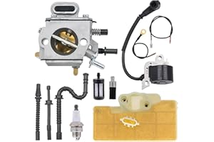 NIMTEK MS290 Carburetor for STIHL 029 039 MS310 MS390 Chainsaw with Ignition coil Air Filter Fuel Line Repower Kit