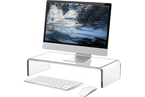 guofa Acrylic Monitor Stand Riser - Desk Platform for Computer Monitor, Desktop Riser Elevation for Laptop for Keyboard Stora