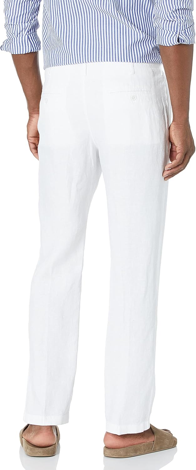 Perry Ellis Men's 100% Linen Drawstring Pant: Clothing