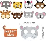 Blulu Safari Animal Masks Kids Jungle Zoo Cartoon Party Favors 16pcs view 2