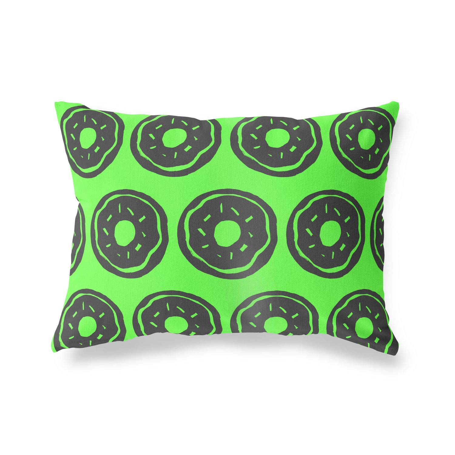 Bonamaison Decorative Cushion Cover Neon Green & Fume, Throw Pillow Covers, Home Decorative Pillowcases for Livingroom, Sofa, Bedroom, Size: 35x50 Cm - Designed and Manufactured in Turkey