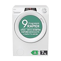 Candy RapidÓ RO4 1274DWMT, 1-S Lavatrice, 7 Kg, 1200 Giri, Wi-Fi + BLE, Connesso, Partenza Ritardata, Rilevatore Kg, Classe A, 60x45x85 cm, Bianco (Classe di efficienza energetica A)
