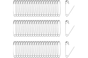 Qjaiune 500 PCS 38mm / 1.5 Inch Heavy Duty Quilting Safety Pins, Medium Silver Metal Sewing Pins for DIY Crafts Jewelry Making Baby Clothing (Nickel Plated)": "