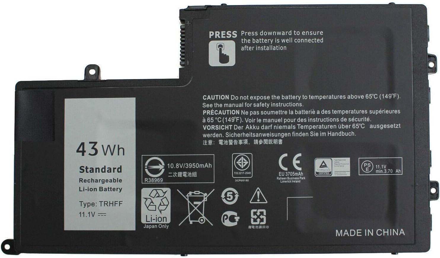 7XINbox 11.1V 43Wh TRHFF 1V2F6 7P3X9 1WWHW R0JM6 J0HDW Laptop Battery Replacement for Dell Inspiron 14 5442 5443 5445 5447 15 5542 5545 5547 5548 5557 Latitude 3450 3550