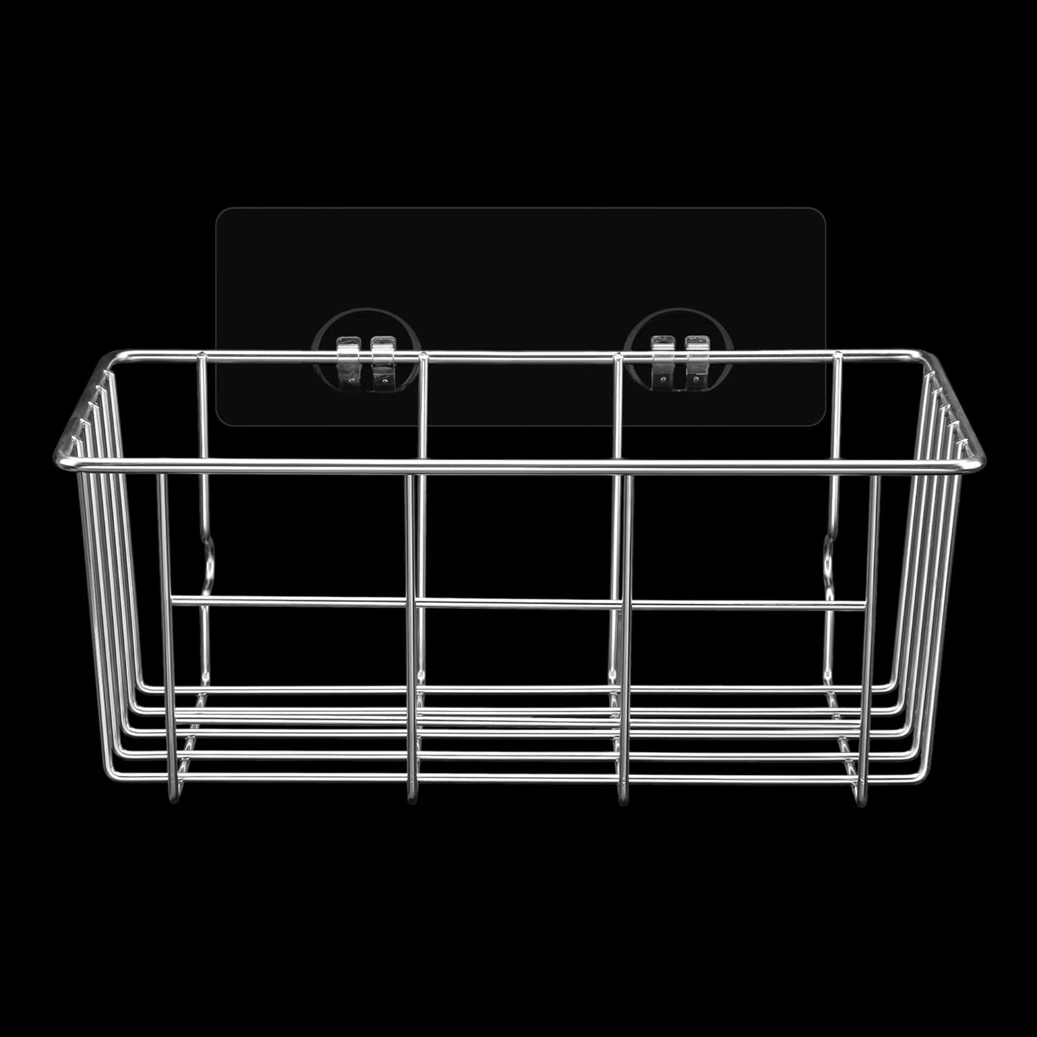 MONOKIT Adhesive Shower Caddy Stick on Shower Organizer Basket Deeper