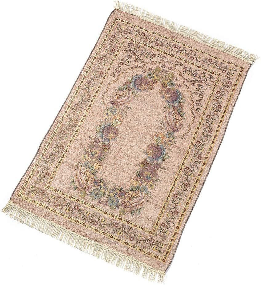 Prayer Mat Anti Slip Folding Exquisite Portable Floral Bedroom Light Weight Cotton Blend Rug Gifts Home Decoration Kneeling Soft