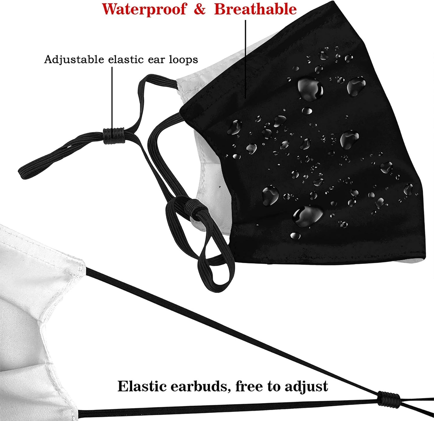 Trump M-A-G-A White Red Dust Mask Mouth Face Fliter Adjustable Breathable Washable Reusable Windproof Cover: Clothing