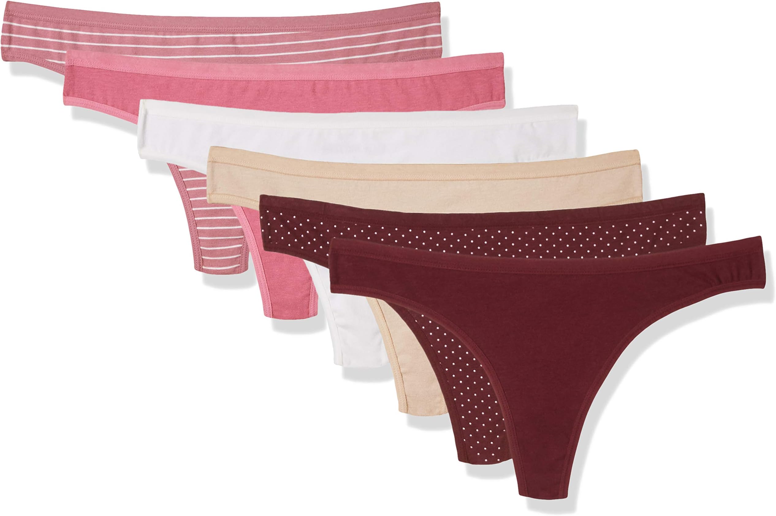 Madeline Kelly Women's 6 Pack Cotton Thong